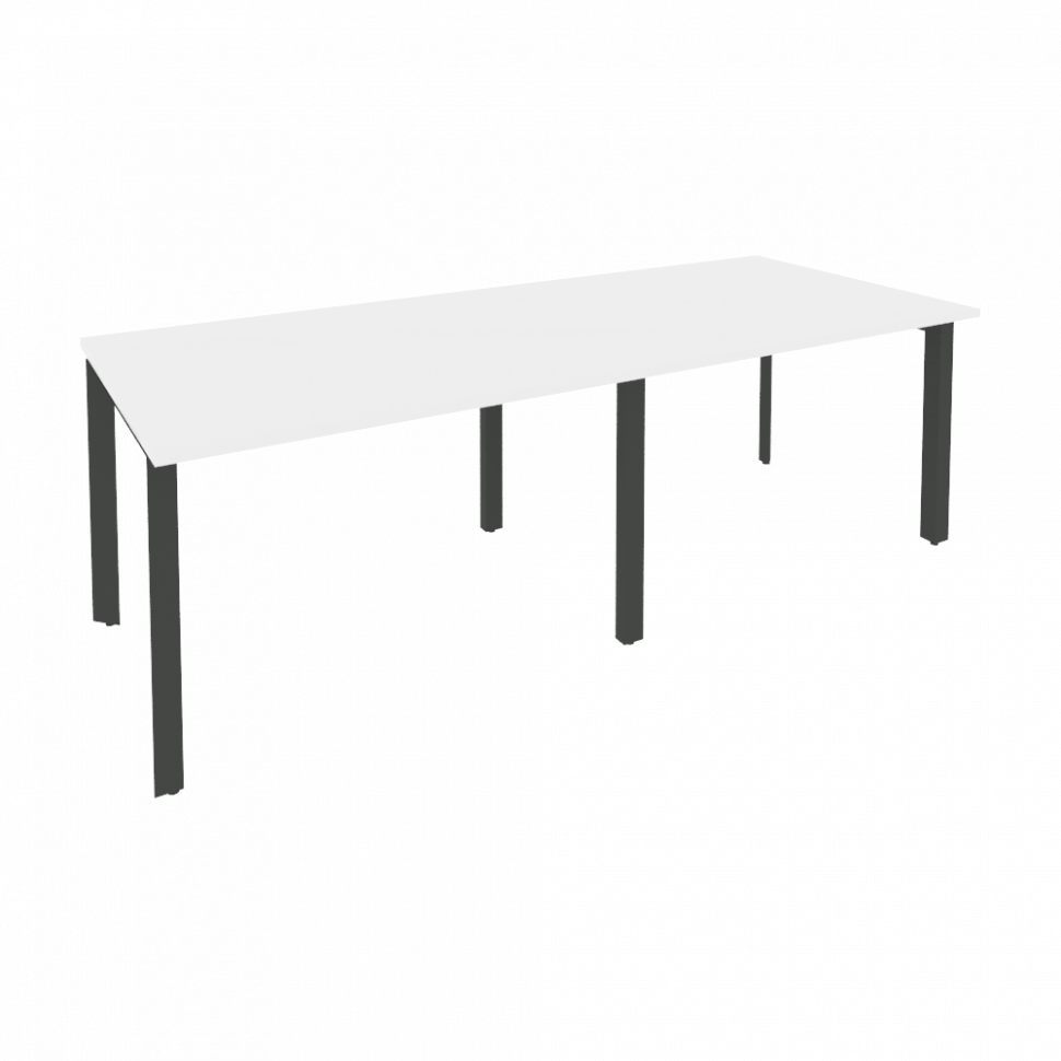 Onix Стол переговорный O.MP-PRG-2.2 Белый Бриллиант/Металл Антрацит 2360*980*750 Onix Стол переговорный O.MP-PRG-2.2 Белый Бриллиант/Металл Антрацит 2360*980*750