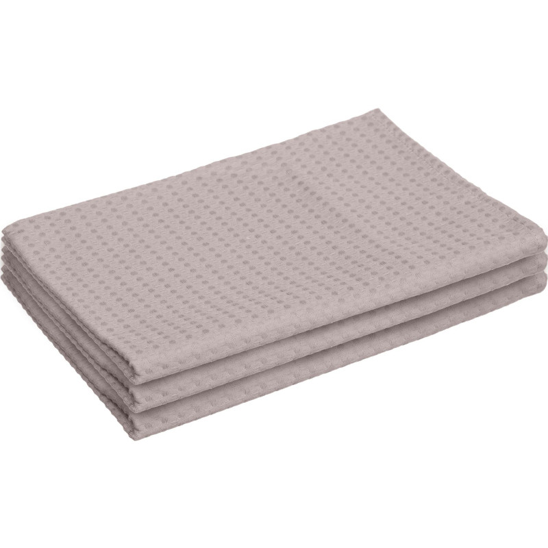 Полотенце вафельное Luscan 240 гр/м2, 40х70, яч7х7, коричневый, 3 шт/уп