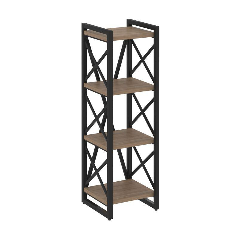 Loft Стеллаж на рег. опорах-4 полки VR.L-MST.O-4.4 Дуб Аризона/Металл Черный 400*400*1280