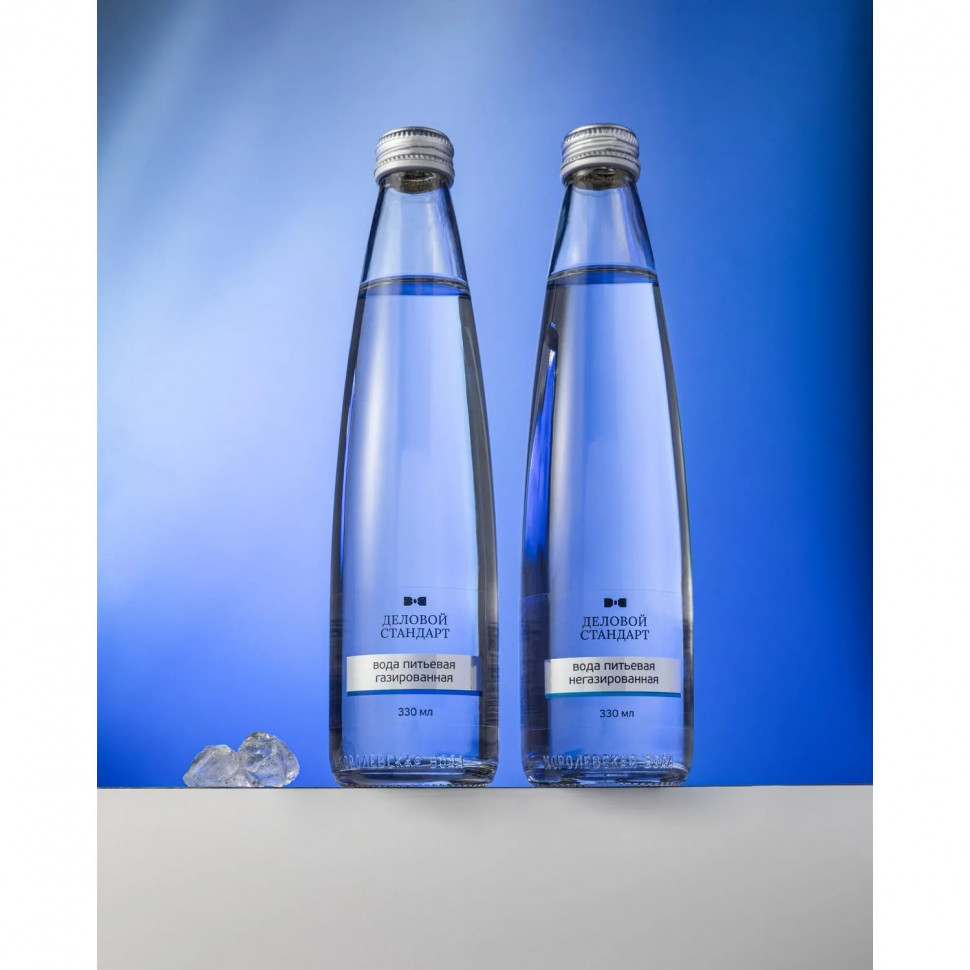 Вода питьевая Деловой Стандарт негаз стекло 0,33л СПб (U)