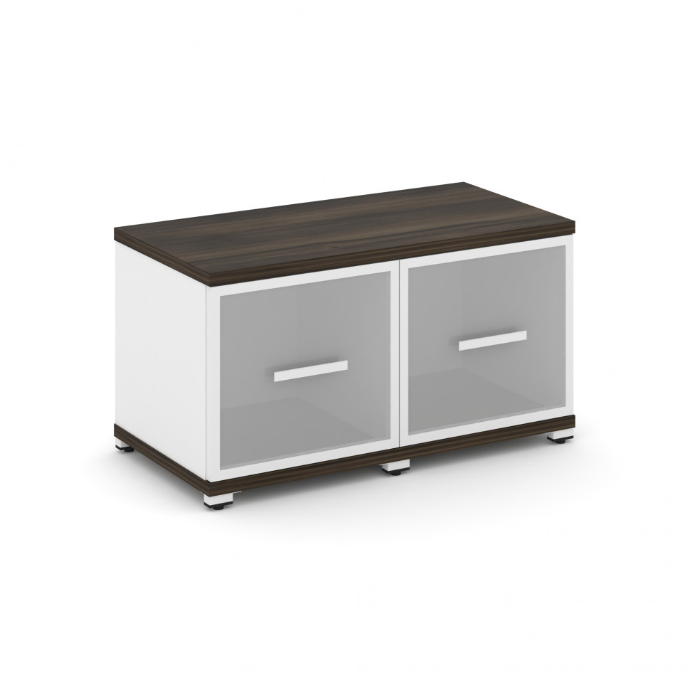 Concept Шкаф 2 узкие секции, 1 ниша CN.STU-123 RMW W Дуб Мали/Белый Бриллиант/Металл Белый/Сатин 836