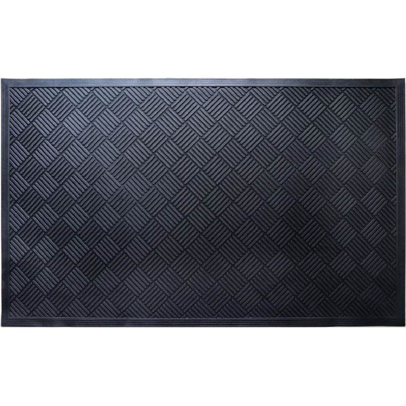 Коврик входной резиновый 90см x 150см х 9мм, шахматы