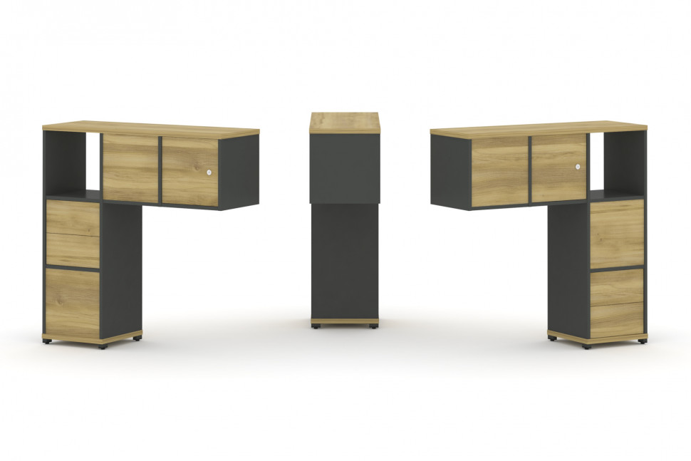 Concept Надставка низкая CN.DNN-004 Дуб Винченцо/Антрацит/Металл Антрацит 1099*365*1130 Concept Надставка низкая CN.DNN-004 Дуб Винченцо/Антрацит/Металл Антрацит 1099*365*1130