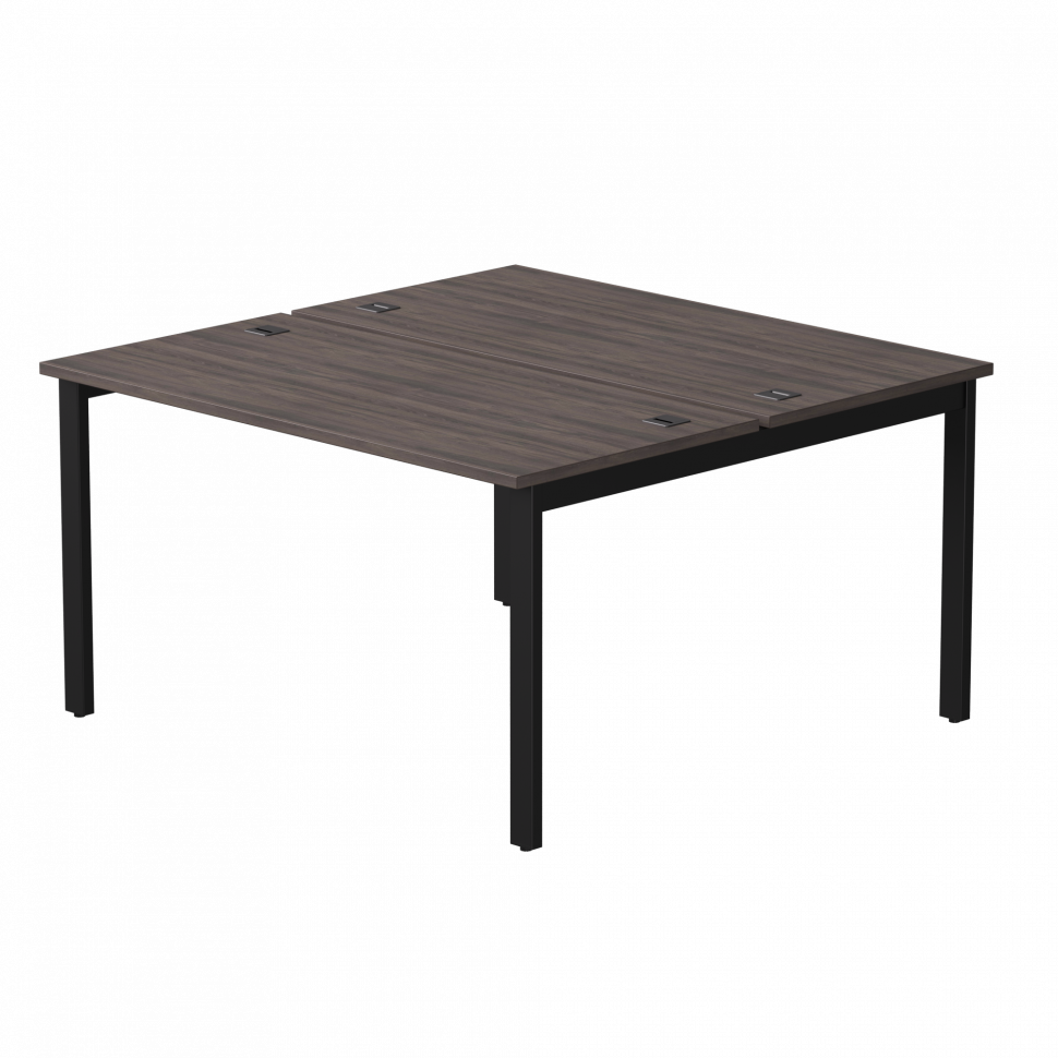 Бенч-система на 2 места Everprof EVO (ЭВО) на металлокаркасе 1380х670(1370)x755 Дуб Пасадена/Черный