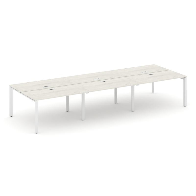 Style Project Рабочая станция двухсторонняя SN-59P.DRS-063 Дуб Наварра/Металл Белый/Белый Заглушка 4