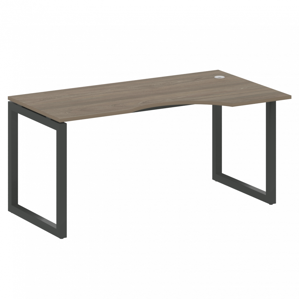 Metal System Quattro Стол криволинейный правый на О-образном м/к 50БО.СА-1 (R) Вяз Благородный/Метал