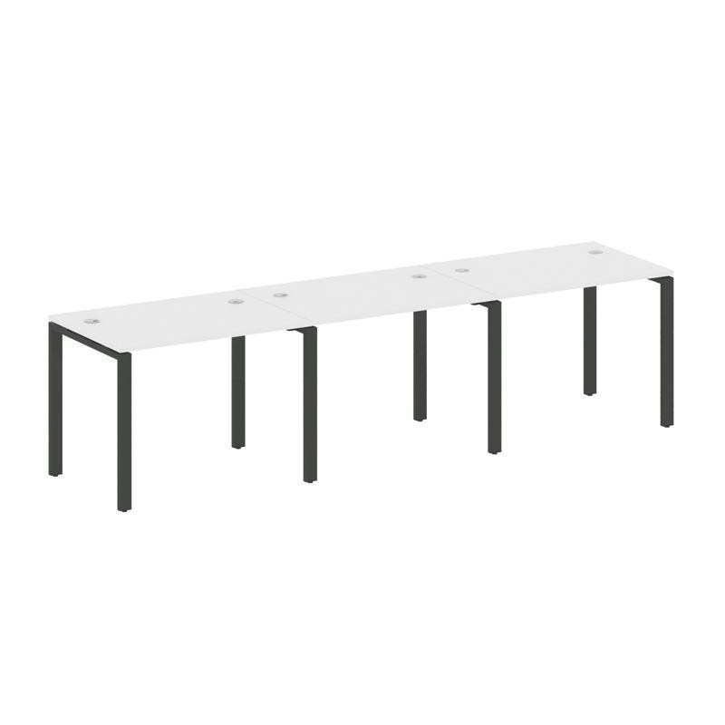 Metal System Рабочая станция на 3 места на П-образном м/к БП.СМ-3.1 Белый/Металл Антрацит 3000*720*7 Metal System Рабочая станция на 3 места на П-образном м/к БП.СМ-3.1 Белый/Металл Антрацит 3000*720*7