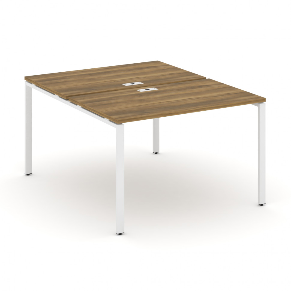 Concept Рабочая станция на 2 места CN.DRS-002 Сандал Янтарный/Металл Белый 1180*1480*750