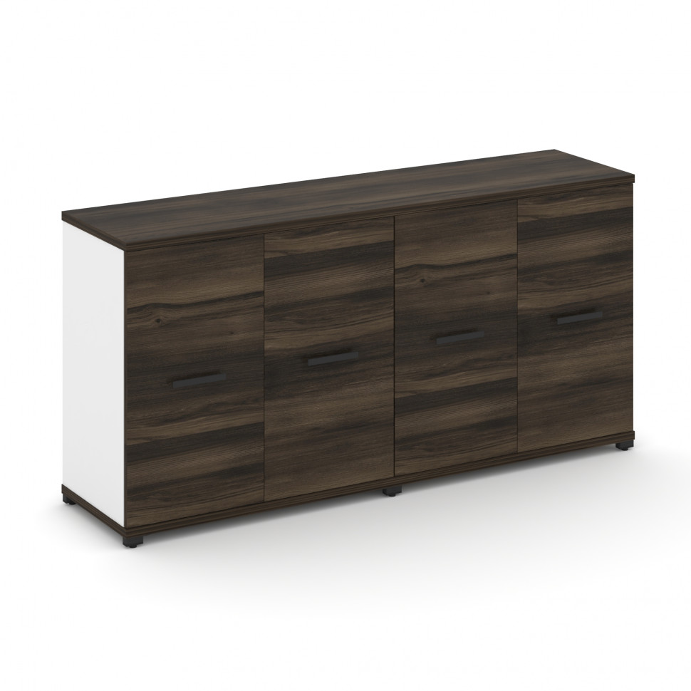 Concept Шкаф 2 широкие секции, 2 нишии CN.STS-223 B Дуб Мали/Белый Бриллиант/Металл Черный 1668*420*