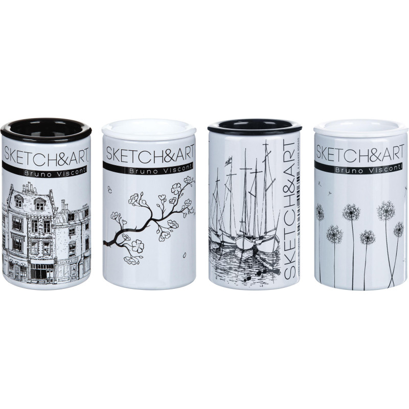 Точилка SKETCH&amp;ART 2 отв. с контейнером, металл 4вида 35-0039