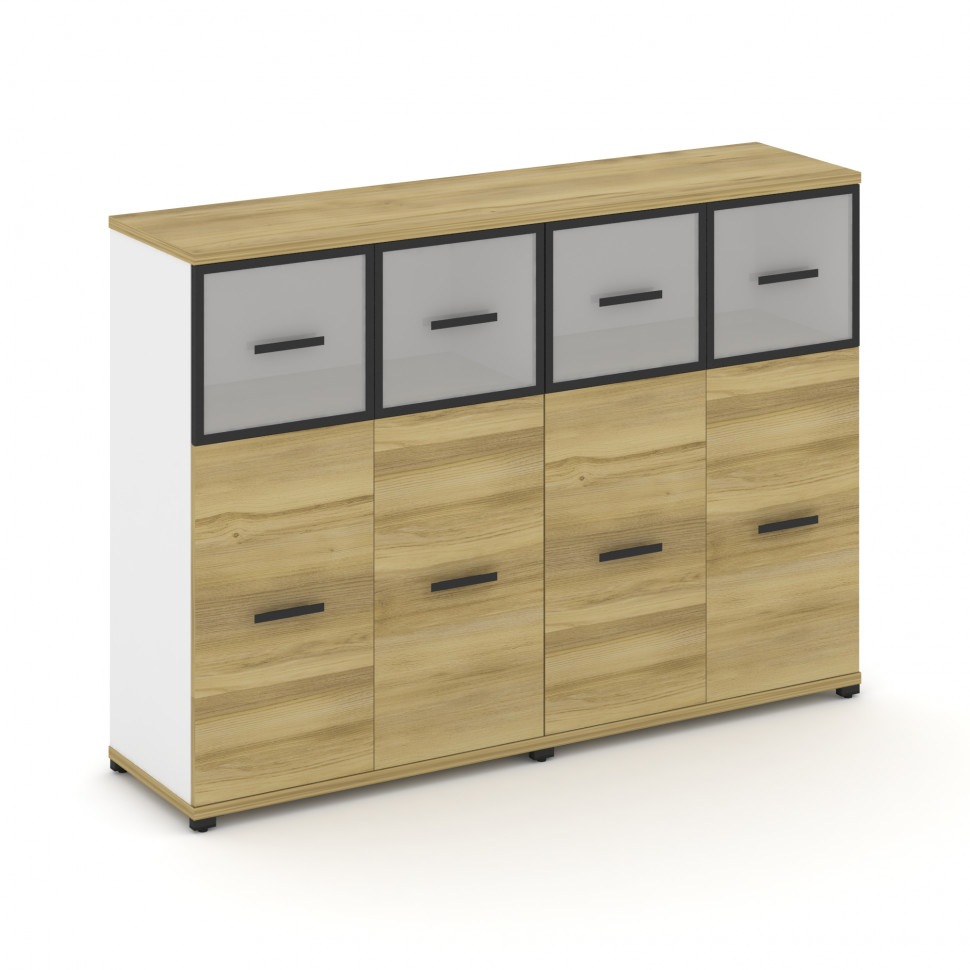 Concept Шкаф 2 широкие секции, 3 ниши CN.STS-324 RMB B Дуб Винченцо/Белый Бриллиант/Металл Черный/Са Concept Шкаф 2 широкие секции, 3 ниши CN.STS-324 RMB B Дуб Винченцо/Белый Бриллиант/Металл Черный/Са