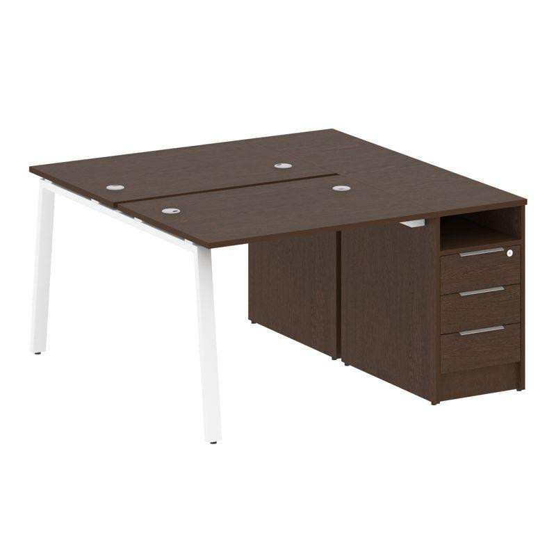 Metal System Рабочая станция с тумбой на А-образном м/к БА.РС-СТП-2.1 Венге Цаво/Металл Белый 1412*1 Metal System Рабочая станция с тумбой на А-образном м/к БА.РС-СТП-2.1 Венге Цаво/Металл Белый 1412*1