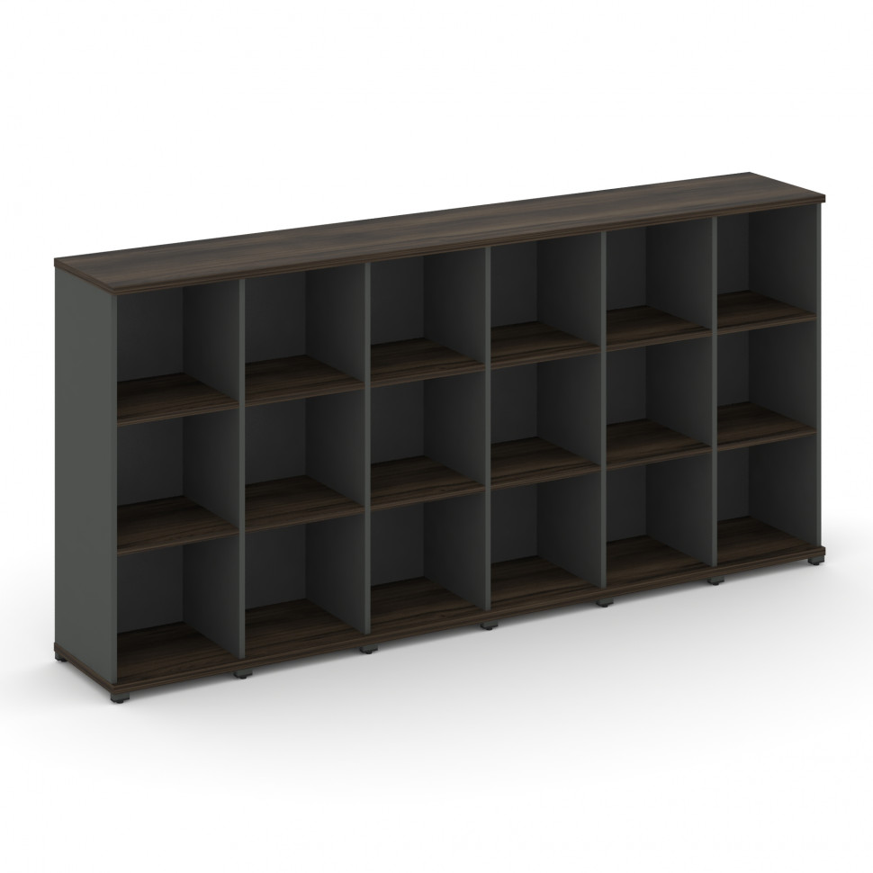 Concept Стеллаж 6 узких секций, 3 ниши CN.STU-360 Дуб Мали/Антрацит/Металл Антрацит 2500*420*1186 Concept Стеллаж 6 узких секций, 3 ниши CN.STU-360 Дуб Мали/Антрацит/Металл Антрацит 2500*420*1186