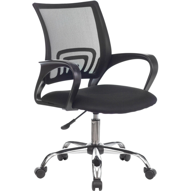 Кресло 0MX_VB_Бюрократ CH-695NLT/SL ткань черн TW-11/сетка черн TW-01 хром