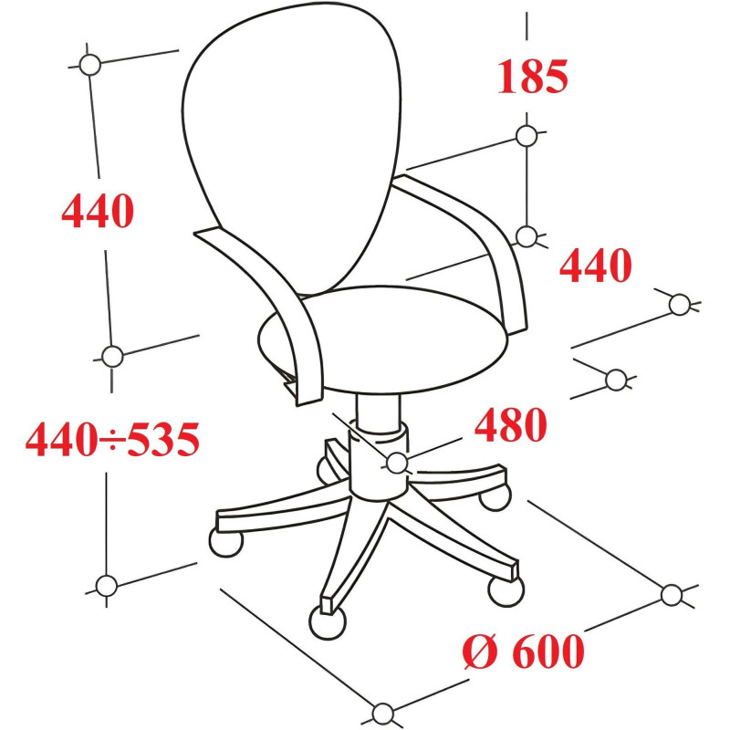 Кресло 0MX_VB_Бюрократ CH-695NLT/SL ткань черн TW-11/сетка черн TW-01 хром