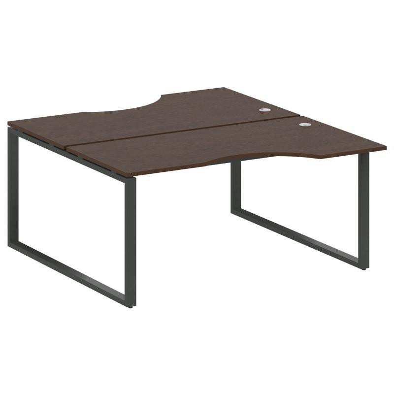 Metal System Рабочая станция криволинейная на О-образном м/к БО.РАС-СА-2.1 Венге Цаво/Металл Антраци