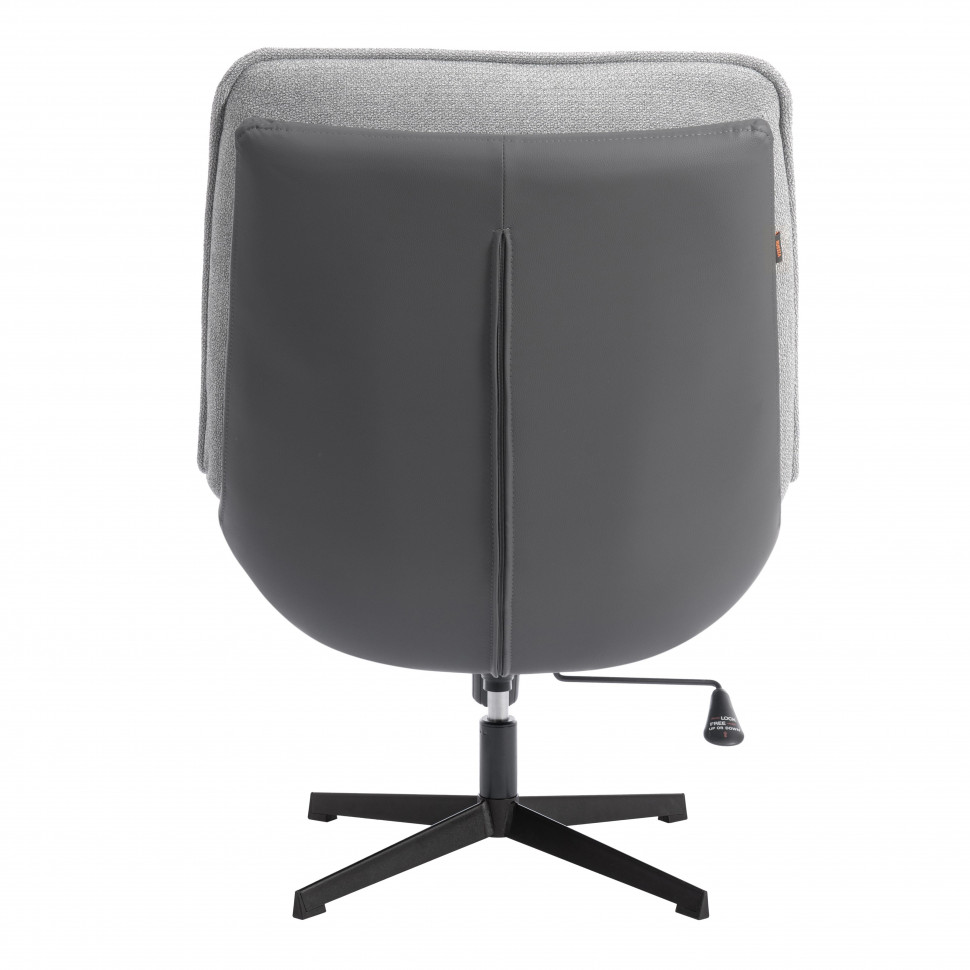 Кресло лаунж Cosmo велюр/букле (HYP)/экокожа, светло-серый/графит