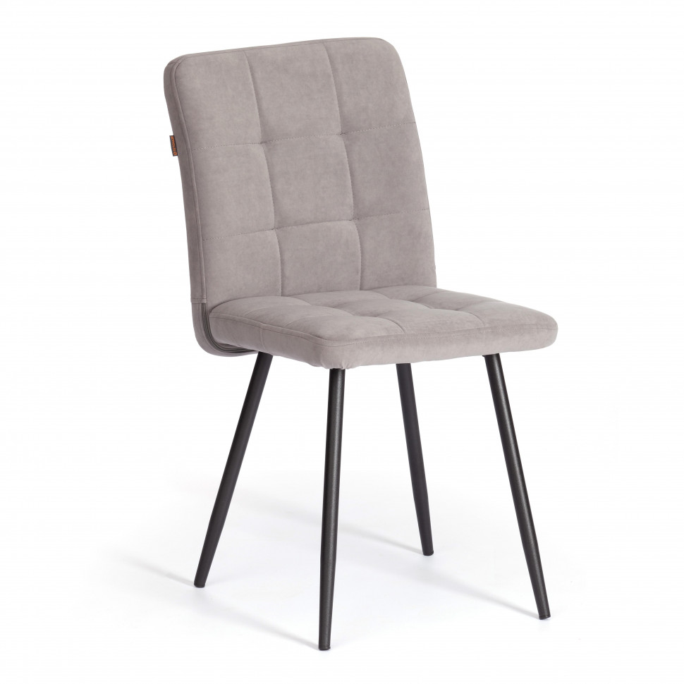 Стул обеденный Medeo  (2 шт. в упаковке) LT, велюр, серый/черный, 29, 45х56х89 см