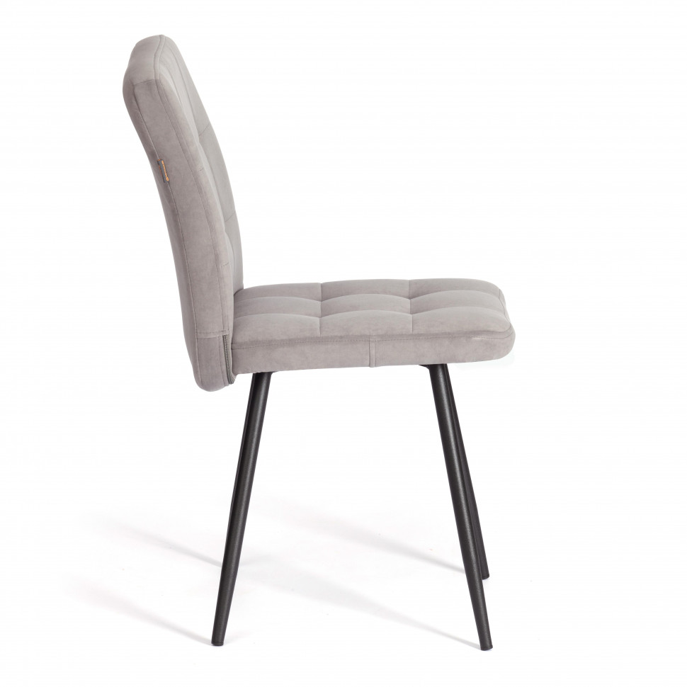 Стул обеденный Medeo  (2 шт. в упаковке) LT, велюр, серый/черный, 29, 45х56х89 см