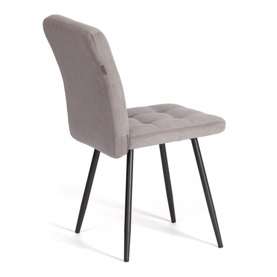 Стул обеденный Medeo  (2 шт. в упаковке) LT, велюр, серый/черный, 29, 45х56х89 см