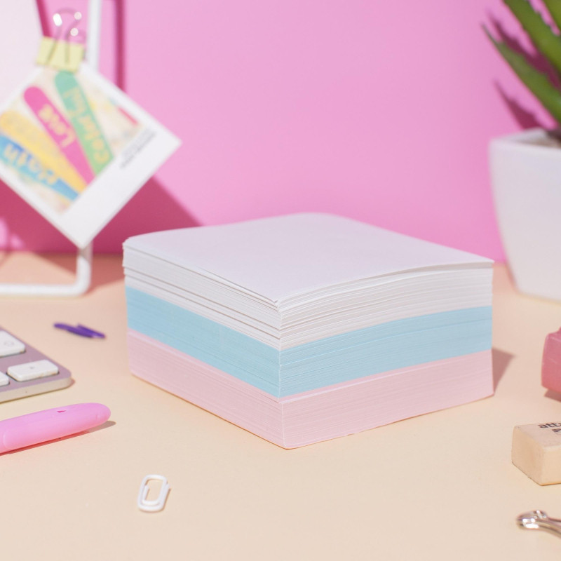 Блок для записей ATTACHE запасной 9х9х5 триколор 80г