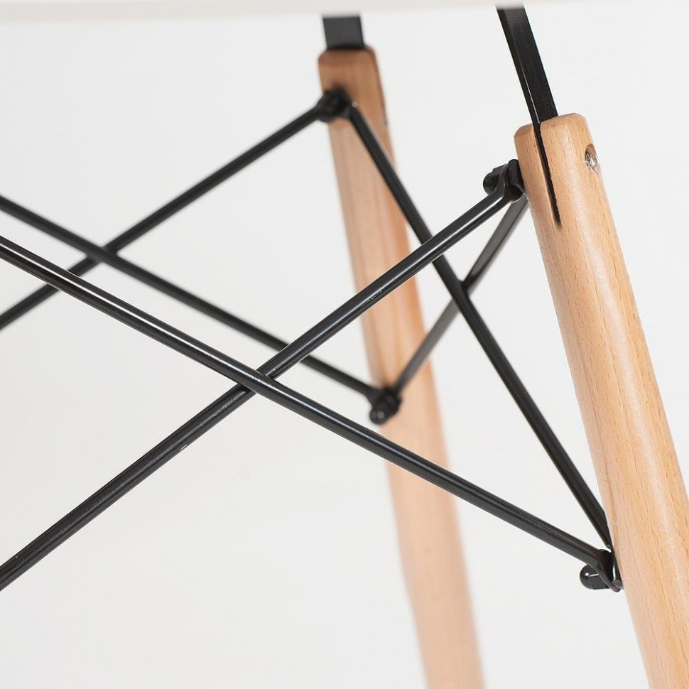 Стол CINDY NEXT (mod. 70-80 MDF) металл/мдф/бук, белый/натуральный, D80х75см