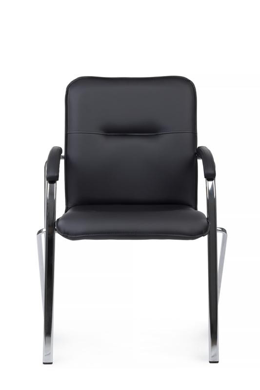 Стул Самба с мягкими подлокотниками SMB-01H Хром гальв. Черный