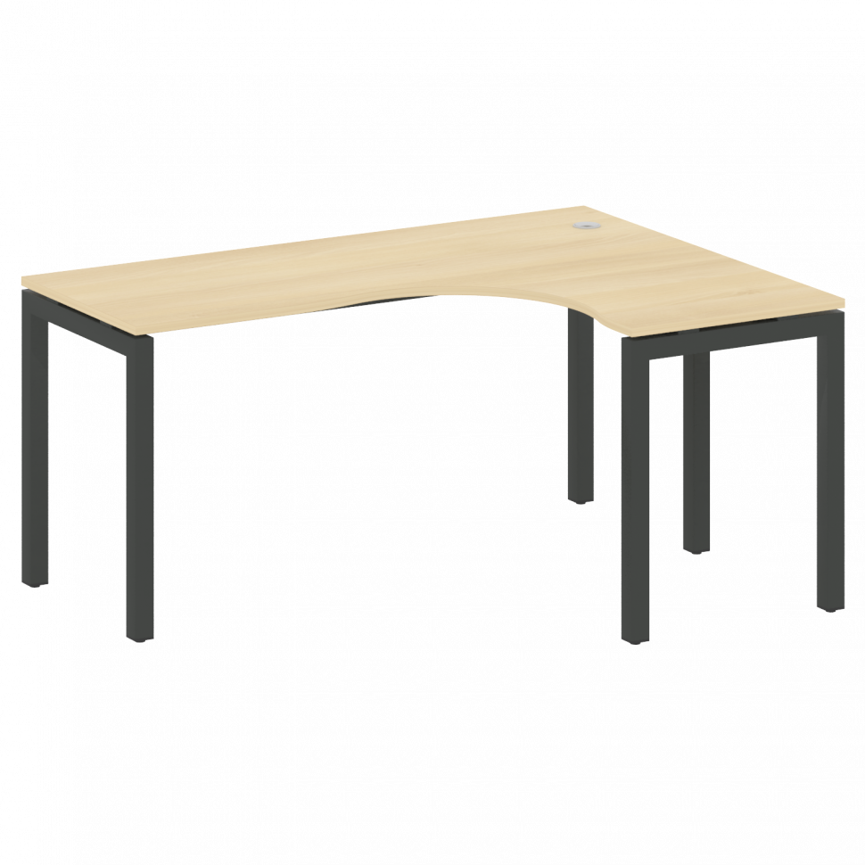 Metal System Quattro Стол криволинейный правый на П-образном м/к 50БП.СА-4 (R) Акация Лорка/Металл А Metal System Quattro Стол криволинейный правый на П-образном м/к 50БП.СА-4 (R) Акация Лорка/Металл А