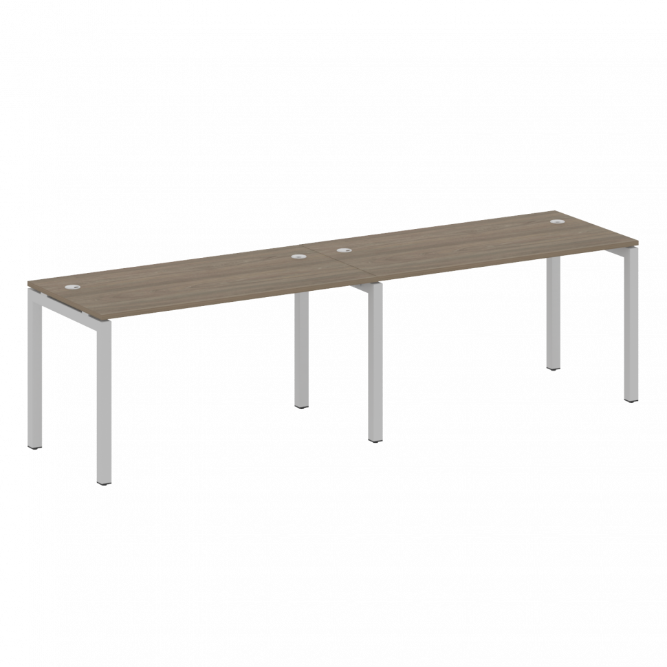 Metal System Quattro Рабочая станция на 2 места на П-образном м/к 50БП.СМ-2.3 Вяз Благородный/Металл