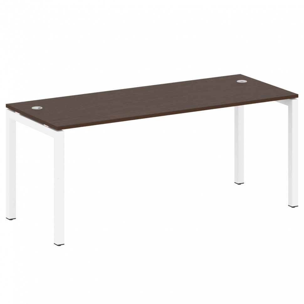 Metal System Quattro Стол письменный на П-образном м/к 50БП.СП-5 Венге Цаво/Металл Белый 1800*720*75