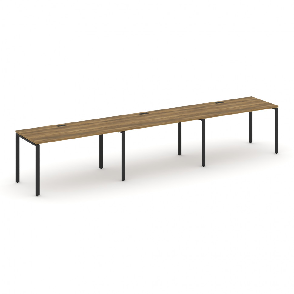 Concept Рабочая станция 3 места CN.ORS-007 Сандал Янтарный/Металл Черный 4140*720*750