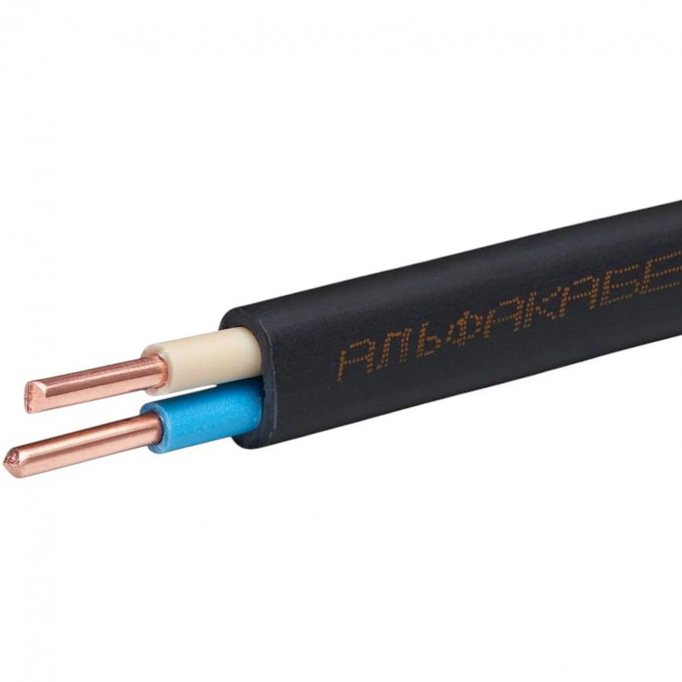 Кабель ВВГ-Пнг(А) 2х1.5 ОК(N) 0.66кВ(бухта 10м)(шт) АЛЬФАКАБЕЛЬ 45994/05076