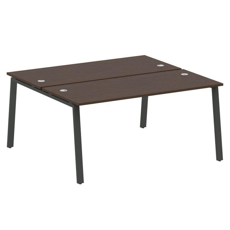 Metal System Рабочая станция на А-образном м/к БА.РАС-СП-2.4 Венге Цаво/Металл Антрацит 1600*1475*75