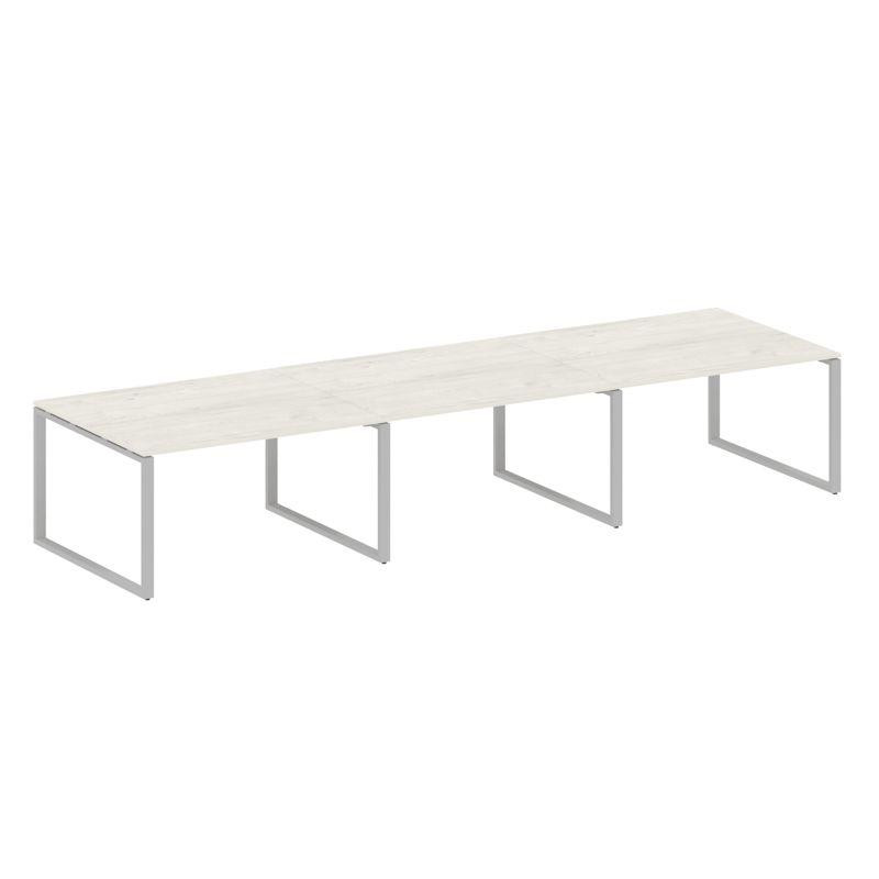 Metal System Переговорный стол (3 столешницы) на О-оразном м/к БО.ПРГ-3.3 Дуб Наварра/Металл Серый 4