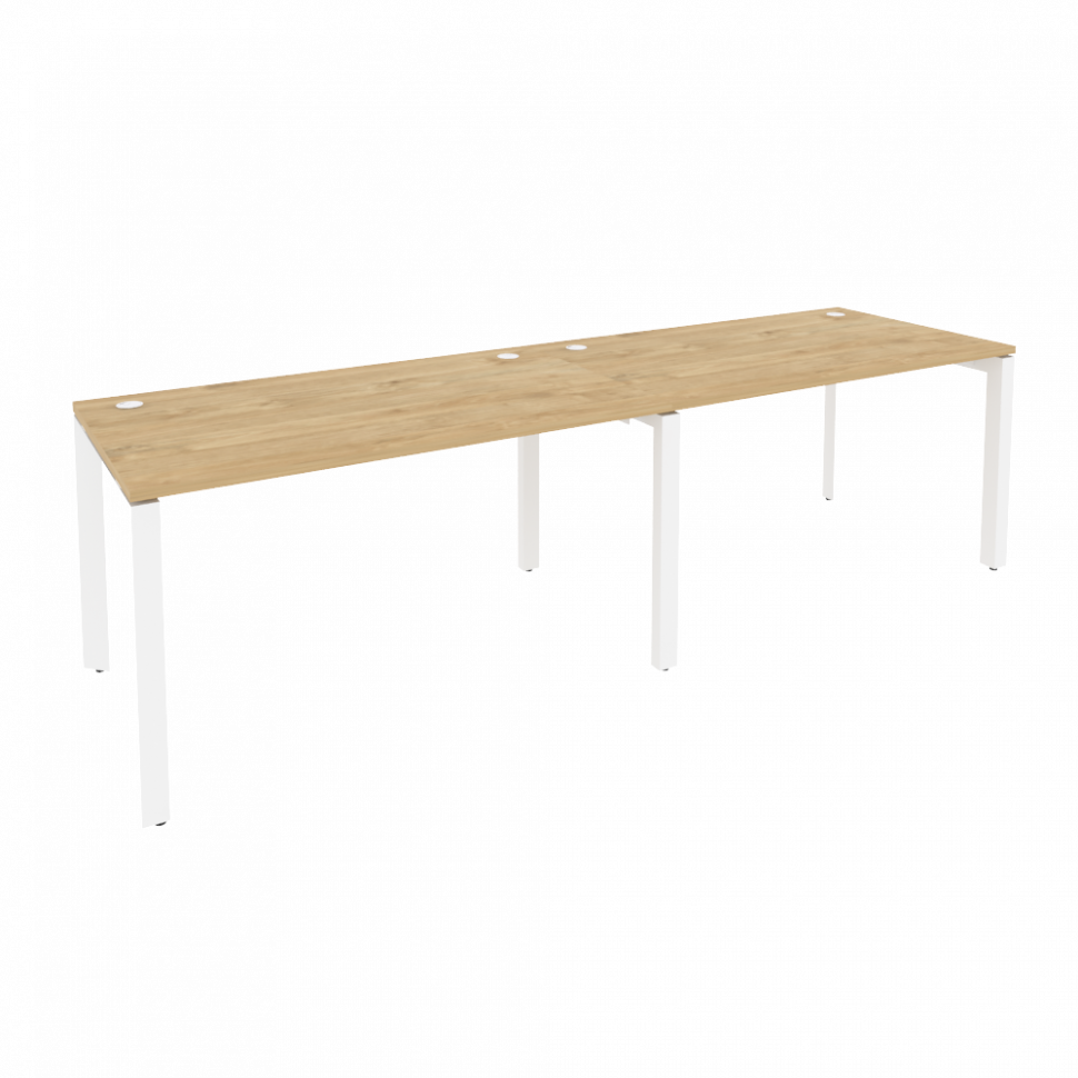 Onix Рабочая станция на П-образном м/к O.MP-RS-2.3.8 Тиквуд Светлый/Металл Белый 2760*800*750 Onix Рабочая станция на П-образном м/к O.MP-RS-2.3.8 Тиквуд Светлый/Металл Белый 2760*800*750