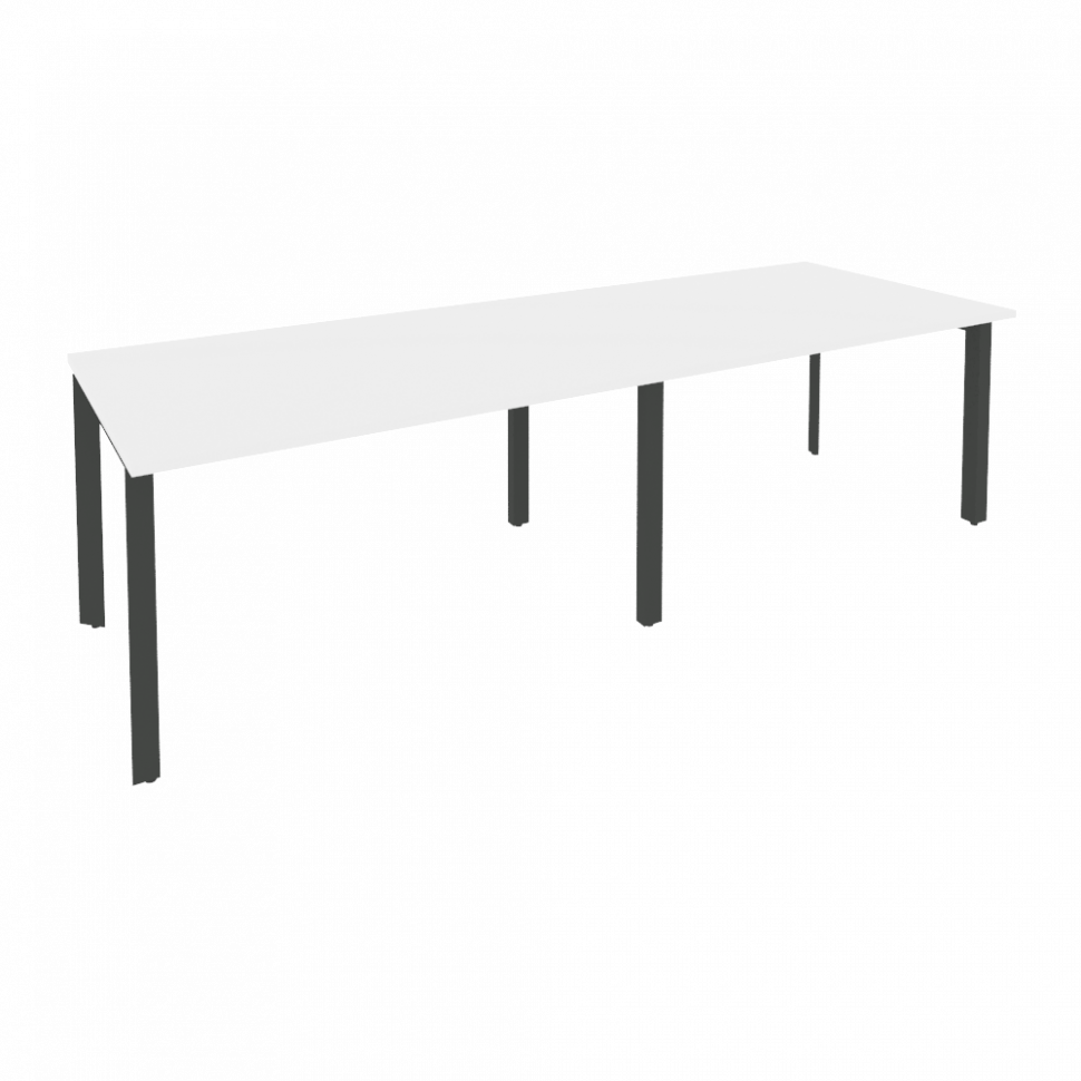 Onix Стол переговорный O.MP-PRG-2.3 Белый Бриллиант/Металл Антрацит 2760*980*750 Onix Стол переговорный O.MP-PRG-2.3 Белый Бриллиант/Металл Антрацит 2760*980*750