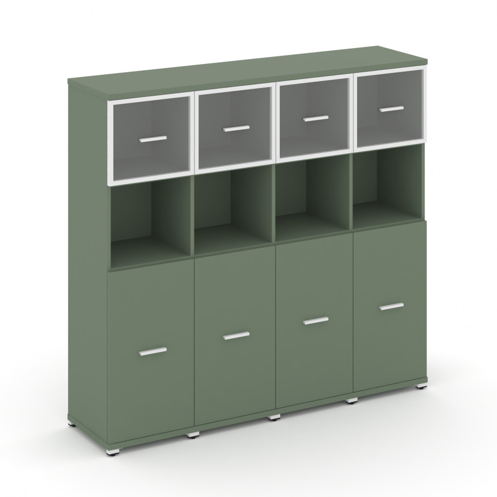 Concept Шкаф 4 узкие секции, 4 ниши CN.STU-445 RPW W Кобо/Металл Белый/Прозрачный 1668*420*1554 Concept Шкаф 4 узкие секции, 4 ниши CN.STU-445 RPW W Кобо/Металл Белый/Прозрачный 1668*420*1554