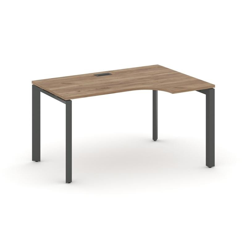 Style Project Стол рабочий эргономичный SN-59P.SPA-001(R) Дуб Табак/Металл Антрацит/Черный Заглушка