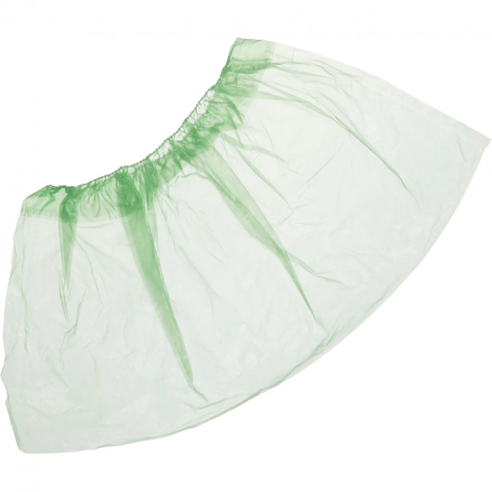 Бахилы детские 2,5 г, 1рез, зеленый, 12 мкм, Комус, 50пар/уп