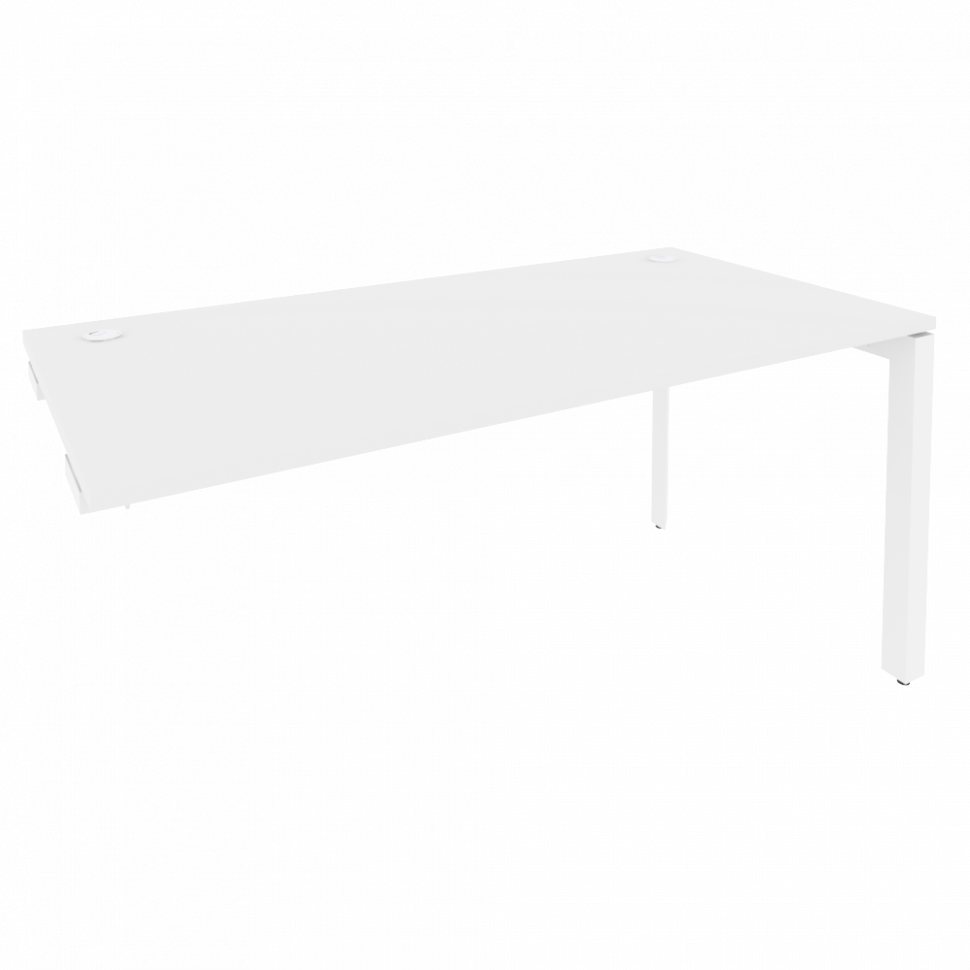 Onix Стол-приставка на П-образном м/к к опорным элементам O.MP-SPR-4.8 Белый Бриллиант/Металл Белый