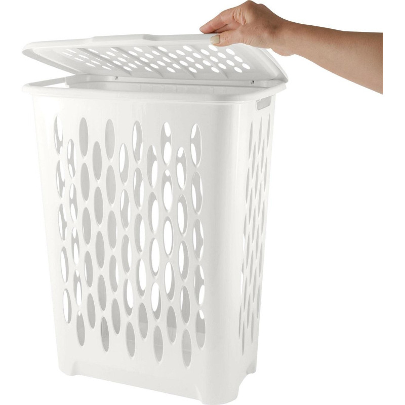 Корзина для белья Keeplex Light с крышкой 37л белое облако Корзина для белья Keeplex Light с крышкой 37л белое облако