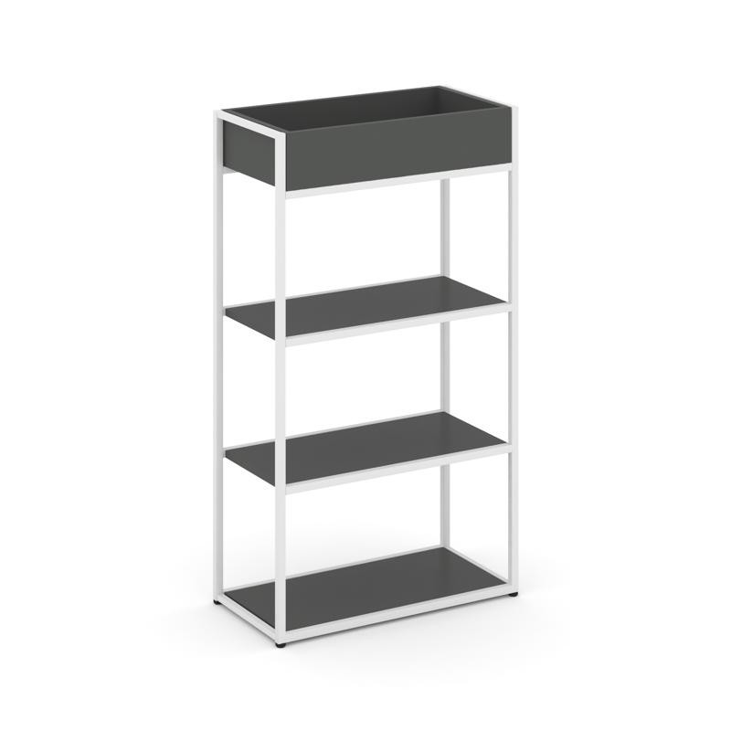Rift Стеллаж металлический высокий приставной RF.STM-003 Антрацит NEW/Металл Белый 796*350*1250