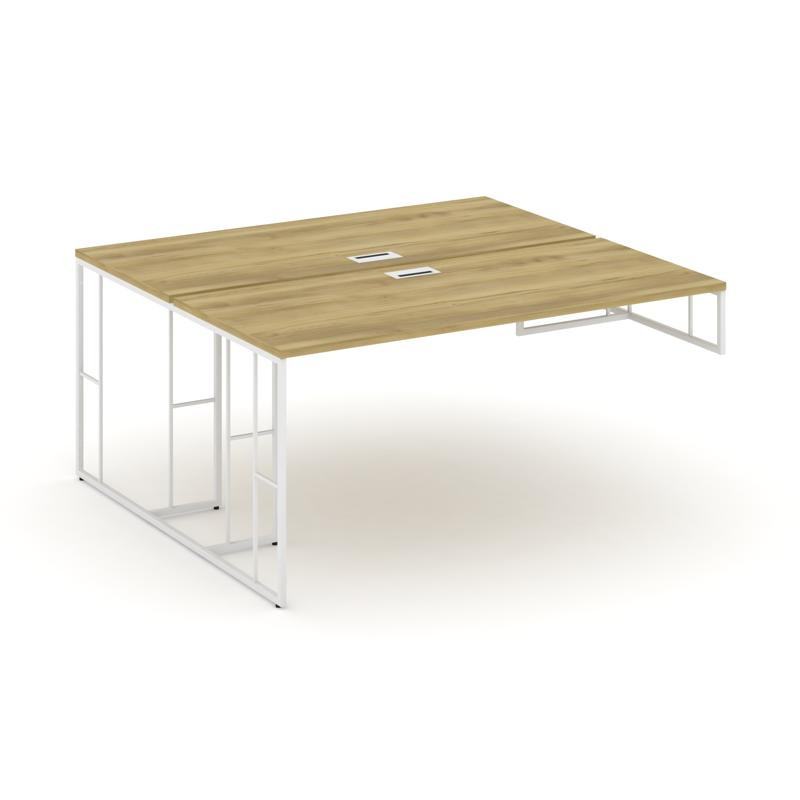 Rift Рабочая станция для опорной тумбы RF.DRSOT-013 Дуб Винченцо/Металл Белый 1380*1432*750