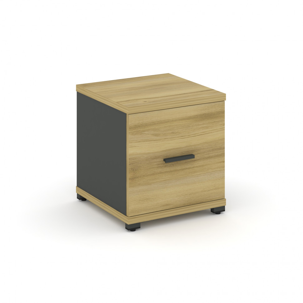 Concept Шкаф 1 узкая секция, 1 ниша CN.STU-113 A Дуб Винченцо/Антрацит/Металл Антрацит 420*420*450