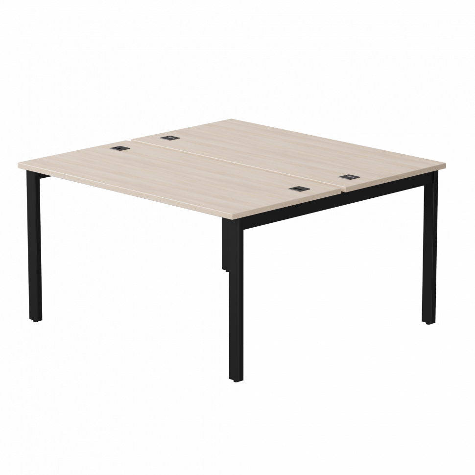 Бенч-система на 2 места Everprof EVO (ЭВО) на металлокаркасе 1380х670(1370)x755 Дуб Соната/Черный