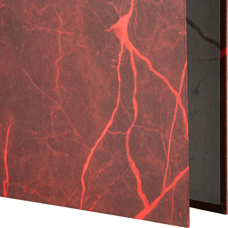 Папка-регистратор 75мм Attache Economy нов мрам А4 красн бум/бум б/мет угол