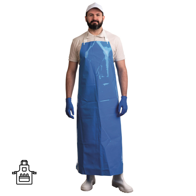Фартук многоразовый Ларипол полиуретановый облегченный 90x115,син 150мкм,ПС