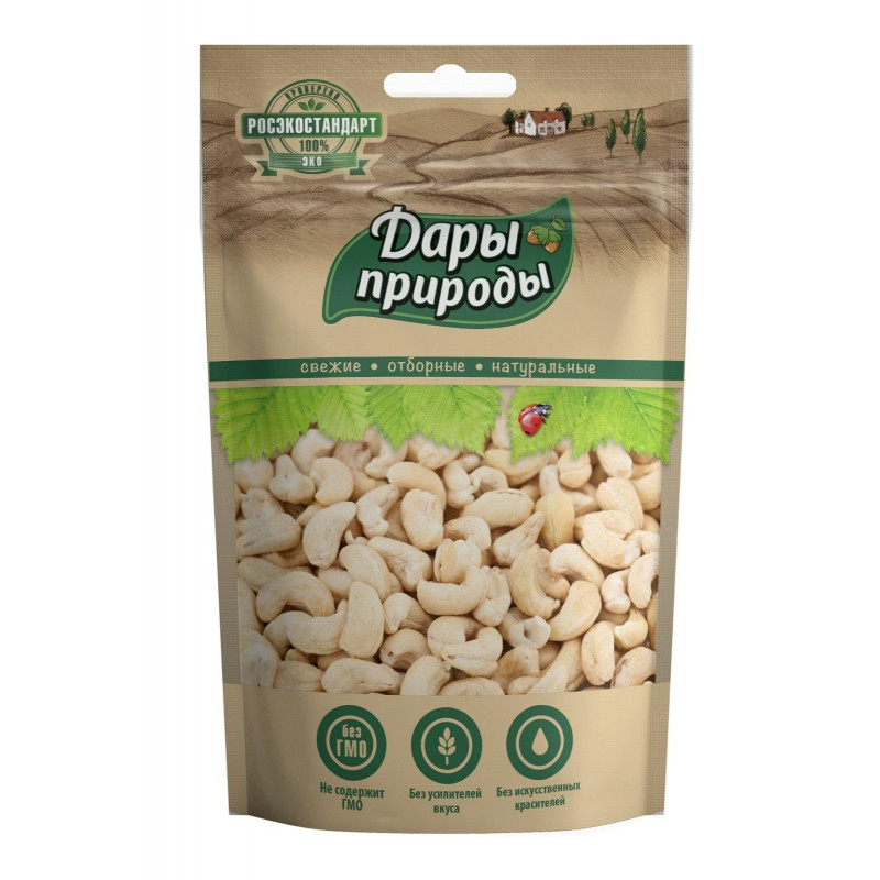 Кешью Дары природы без обжарки ядро 150г