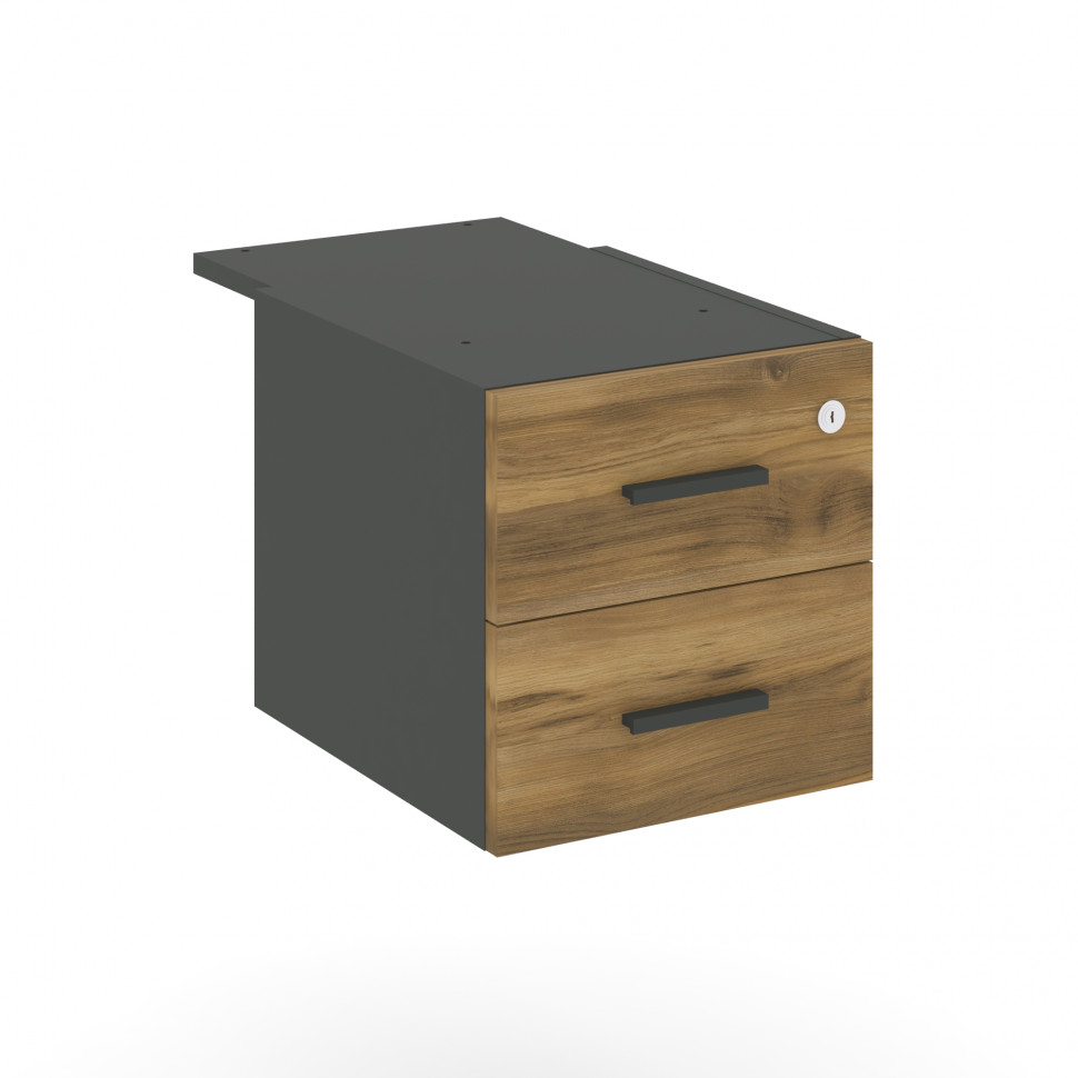 Concept Тумба с 2 ящ. CN.PT-004 A Сандал Янтарный/Антрацит 347*573*336 Concept Тумба с 2 ящ. CN.PT-004 A Сандал Янтарный/Антрацит 347*573*336
