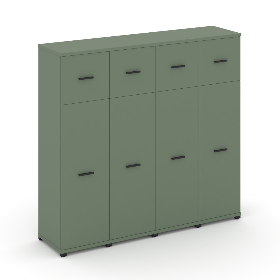 Concept Шкаф 4 узкие секции, 4 ниши CN.STU-444 B Кобо/Металл Черный 1668*420*1554 Concept Шкаф 4 узкие секции, 4 ниши CN.STU-444 B Кобо/Металл Черный 1668*420*1554